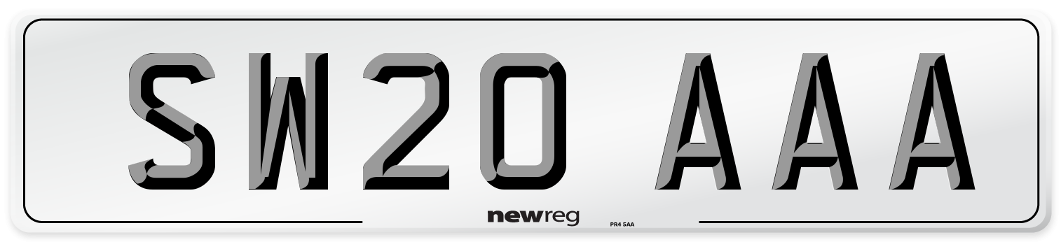 SW20 AAA Number Plate from New Reg